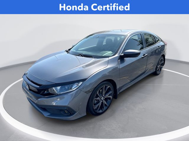 Polished Metal Metallic 2019 Honda Civic Sedan Front-Wheel Drive Continuously Variable Transmission