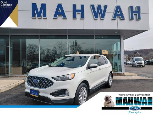 Star White Metallic Tri-Coat 2023 Ford Edge SEL AWD SUV / Crossover All-Wheel Drive 8-Speed Automatic