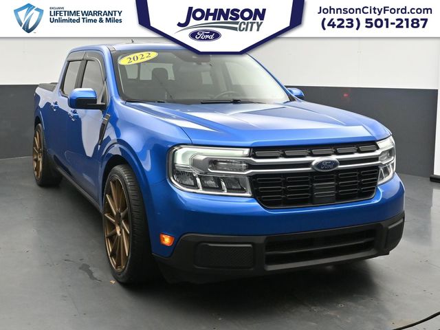 Velocity Blue Metallic 2022 Ford Maverick Lariat SuperCrew AWD Pickup Truck All-Wheel Drive 8-Speed Automatic