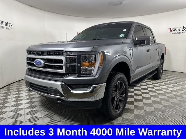Gray Metallic 2021 Ford F-150 Lariat SuperCrew 4WD Pickup Truck Four-Wheel Drive Automatic