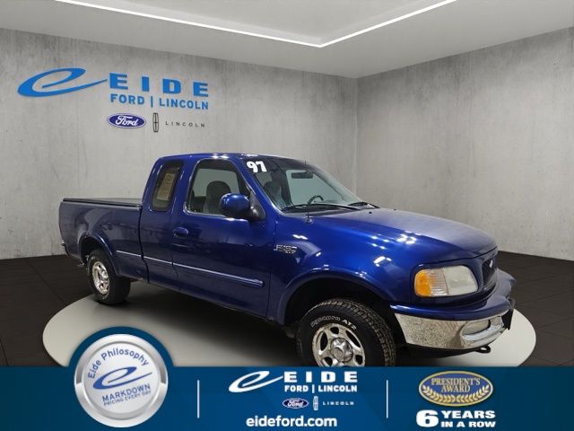 Moonlight Blue Clearcoat Metallic 1997 Ford F-150 XLT 4WD Extended Cab SB Pickup Truck Four-Wheel Drive 5-Speed Manual