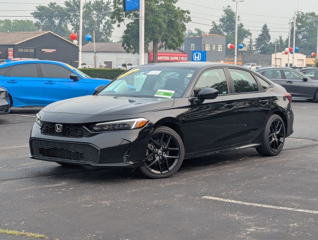 Crystal Black Pearl 2026 Honda Civic Hybrid Sedan Front-Wheel Drive Continuously Variable Transmission