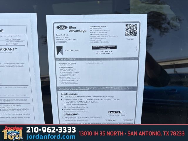 Used Car 2022 Ford Escape  Se For Sale Under $25,000 In San Antonio, Texas