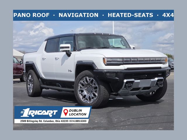 Interstellar White 2025 GMC Hummer EV Pickup 3X Crew Cab AWD Pickup Truck All-Wheel Drive 1-Speed Automatic