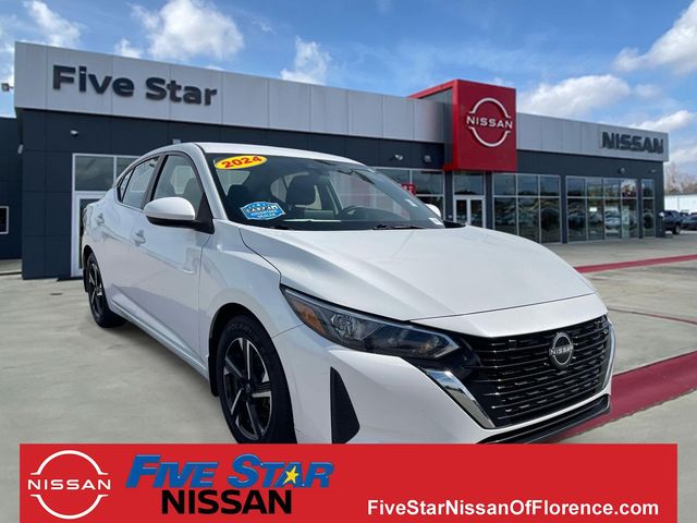 White (Fresh Powder) 2024 Nissan Sentra SV FWD Sedan Front-Wheel Drive Continuously Variable Transmission