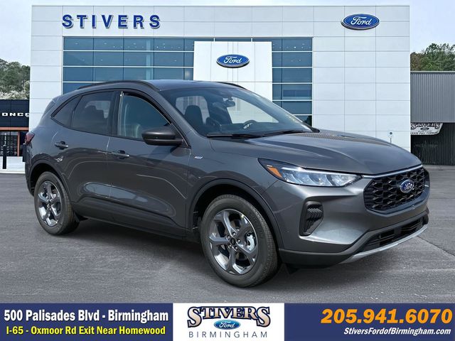 Gray Metallic 2025 Ford Escape Hybrid ST-Line FWD SUV / Crossover Front-Wheel Drive Continuously Variable Transmission