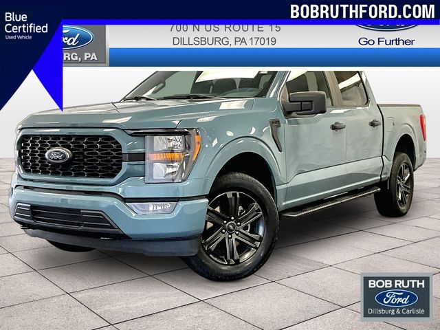 Area 51 Blue 2023 Ford F-150 XL SuperCrew 4WD Pickup Truck Four-Wheel Drive Automatic