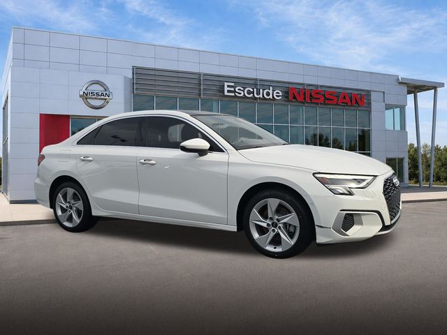 Glacier White 2024 Audi A3 Sedan Front-Wheel Drive 7-Speed Automatic