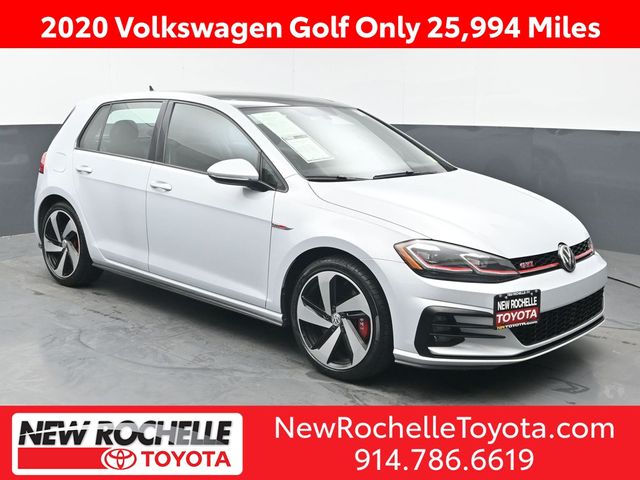 White Silver Metallic 2020 Volkswagen Golf GTI 2.0T SE 4-Door FWD Hatchback Front-Wheel Drive 6-Speed Manual