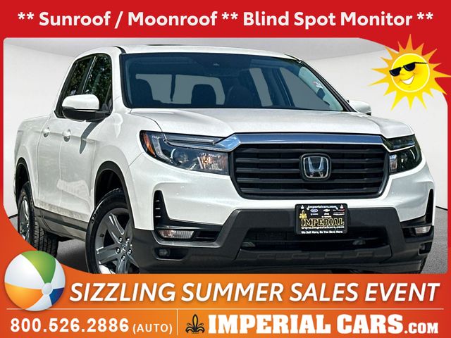 Platinum White Pearl 2023 Honda Ridgeline Pickup Truck All-Wheel Drive 9-Speed Automatic