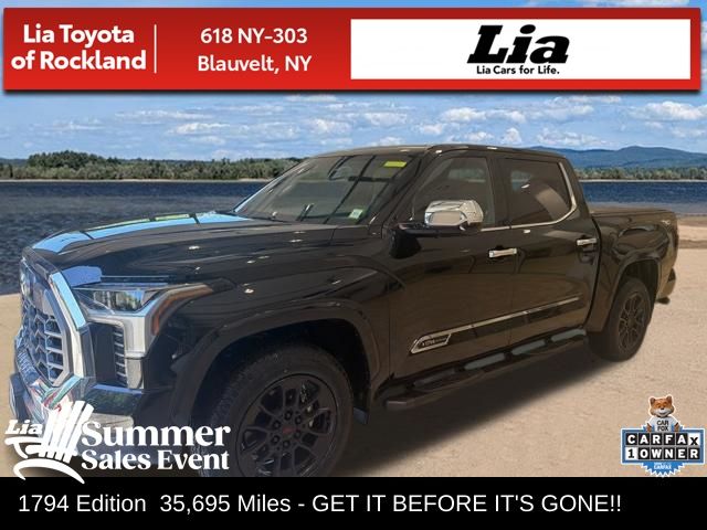 Midnight Black Metallic 2024 Toyota Tundra 1794 Edition CrewMax Cab 4WD Pickup Truck Four-Wheel Drive Automatic