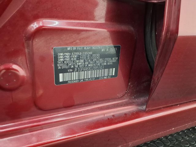 2013 Subaru Impreza 2.0i Red at Bravo Nissan