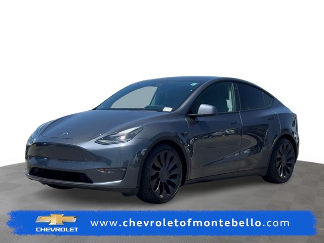 Gray 2022 Tesla Model Y SUV / Crossover All-Wheel Drive 1-Speed Automatic