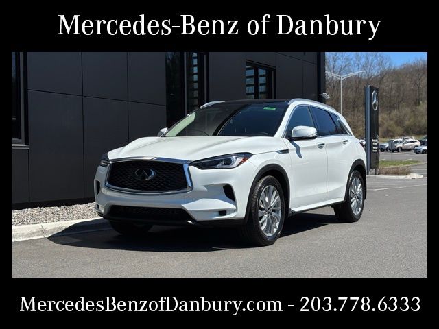 Radiant White 2023 INFINITI QX50 SUV / Crossover All-Wheel Drive Continuously Variable Transmission