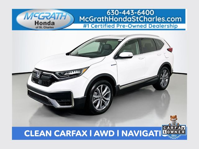 Platinum White Pearl 2021 Honda CR-V Hybrid SUV / Crossover All-Wheel Drive Continuously Variable Transmission