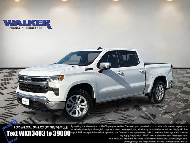 Summit White 2025 Chevrolet Silverado 1500 Pickup Truck Four-Wheel Drive Automatic