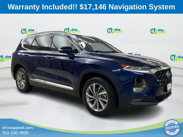 Stormy Blue 2019 Hyundai Santa Fe SUV / Crossover All-Wheel Drive 8-Speed Automatic