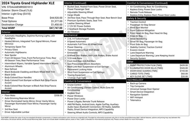 2024 Toyota Grand Highlander XLE