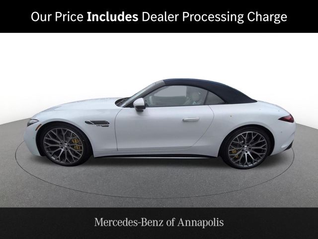 Moonlight White 2026 Mercedes-Benz SL-Class AMG SL 55 4MATIC Convertible All-Wheel Drive 9-Speed Automatic