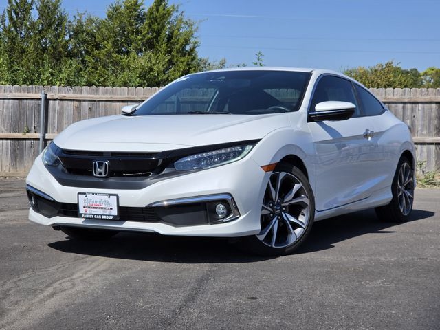 Platinum White Pearl 2019 Honda Civic Coupe Coupe Front-Wheel Drive Continuously Variable Transmission