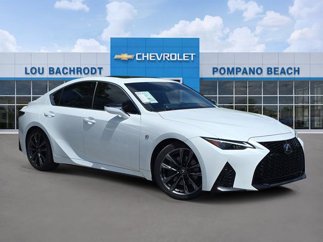 White 2023 Lexus IS 350 F Sport RWD Sedan Rear-Wheel Drive 8-Speed Automatic