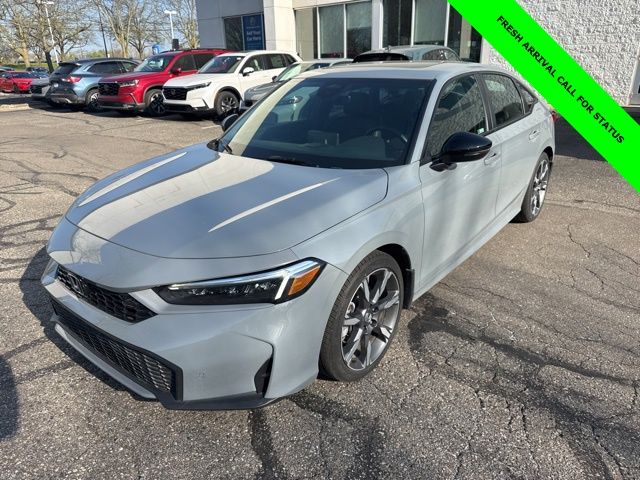 Sonic Gray Pearl 2025 Honda Civic Hybrid Sport Touring Sedan FWD Sedan Front-Wheel Drive Continuously Variable Transmission