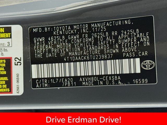 Used 2026 Toyota Camry Sedan
