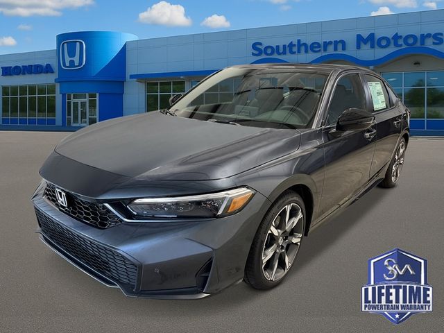 Meteorite Gray Metallic 2026 Honda Civic Hybrid Sedan Front-Wheel Drive Continuously Variable Transmission