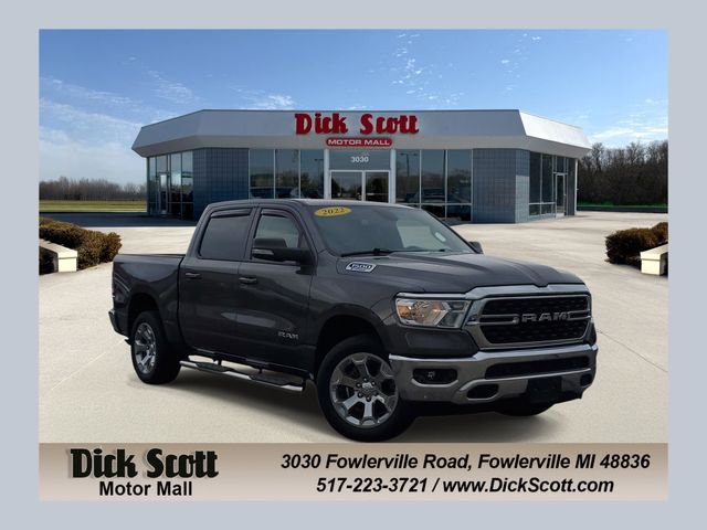 Gray (Granite Crystal Metallic Clearcoat) 2022 RAM 1500 Pickup Truck Four-Wheel Drive 8-Speed Automatic