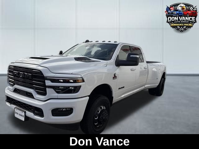 Bright White Clearcoat 2026 RAM 3500 Laramie Crew Cab LB DRW 4WD Pickup Truck Four-Wheel Drive 8-Speed Automatic