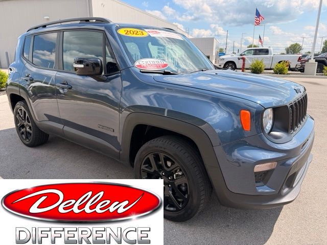 Slate Blue Pearlcoat 2023 Jeep Renegade SUV / Crossover Four-Wheel Drive 9-Speed Automatic
