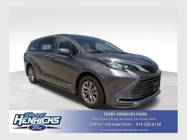 Predawn Gray Mica 2021 Toyota Sienna Minivan All-Wheel Drive Continuously Variable Transmission