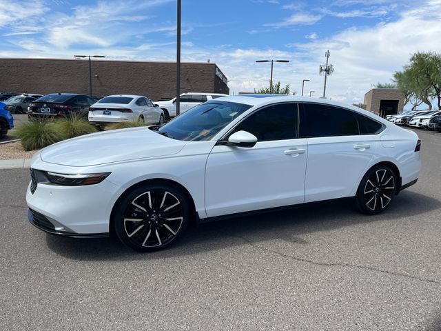 Gray (Platinum) 2024 Honda Accord Hybrid Sedan Front-Wheel Drive Continuously Variable Transmission