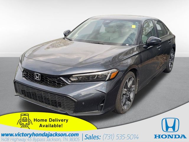 Meteorite Gray Metallic 2025 Honda Civic Hybrid Sport Sedan FWD Sedan Front-Wheel Drive Continuously Variable Transmission