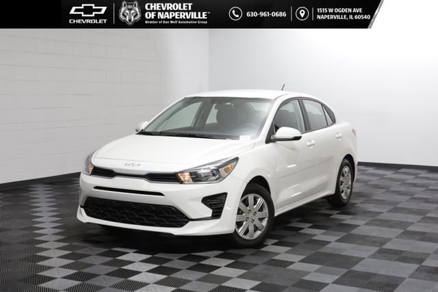 Clear White 2023 Kia Rio Sedan Front-Wheel Drive Continuously Variable Transmission