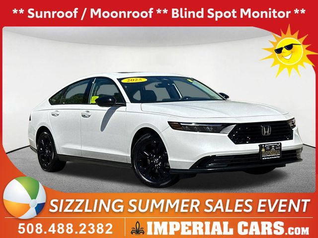 Platinum White Pearl 2025 Honda Accord Sedan Front-Wheel Drive Continuously Variable Transmission