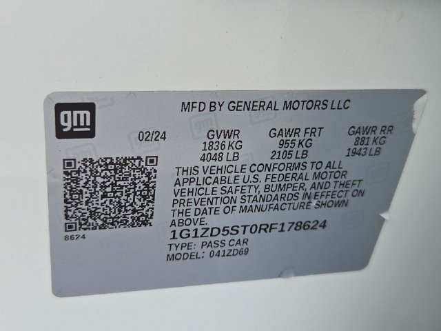 2024 Chevrolet Malibu LT White at Shottenkirk Kia Fort Bend