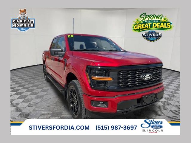 Red Metallic 2024 Ford F-150 STX 4dr SuperCrew 4WD Pickup Truck Four-Wheel Drive Automatic