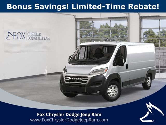 Bright Silver Metallic Clearcoat 2024 RAM ProMaster 3500 Tradesman 136 Low Roof Cargo Van FWD w/ Passenger Seat Van Front-Wheel Drive 9-Speed Automatic