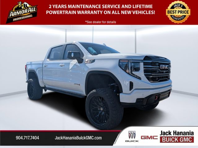Summit White 2026 GMC Sierra 1500 AT4 Crew Cab 4WD Pickup Truck Four-Wheel Drive Automatic