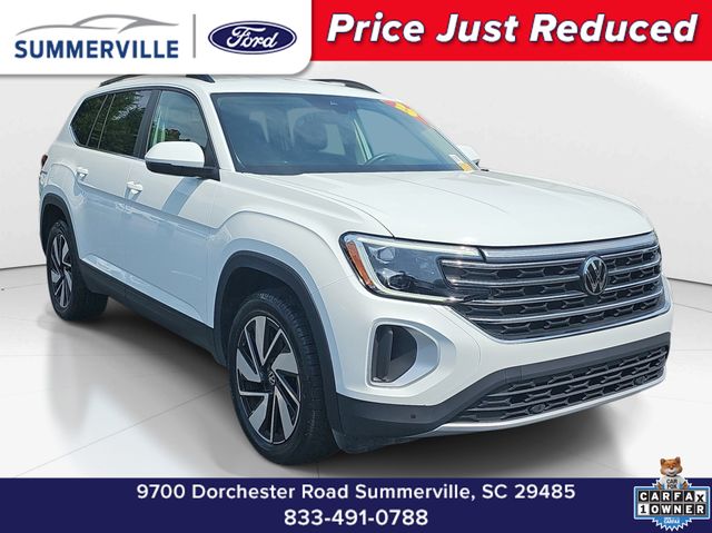 Pure White 2025 Volkswagen Atlas SUV / Crossover Front-Wheel Drive 8-Speed Automatic