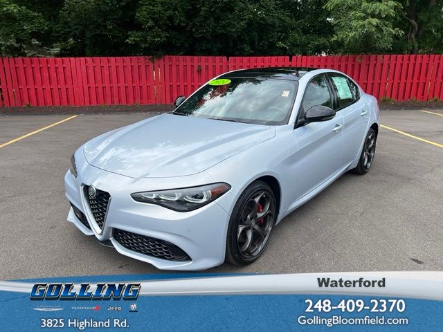 Moonlight Gray Metallic 2024 Alfa Romeo Giulia Sedan All-Wheel Drive 8-Speed Automatic