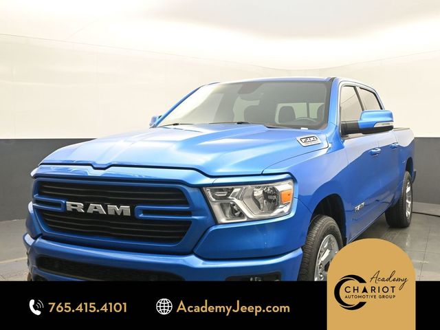 Hydro Blue Pearlcoat 2021 RAM 1500 Big Horn Crew Cab 4WD Pickup Truck Four-Wheel Drive 8-Speed Automatic