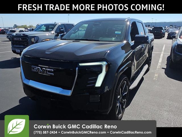 Onyx Black 2025 GMC Sierra EV Denali Crew Cab (Max Range) e4WD Pickup Truck All-Wheel Drive 1-Speed Automatic