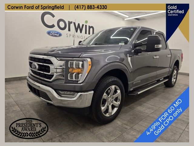 Gray Metallic 2022 Ford F-150 XLT SuperCrew 4WD Pickup Truck Four-Wheel Drive Automatic