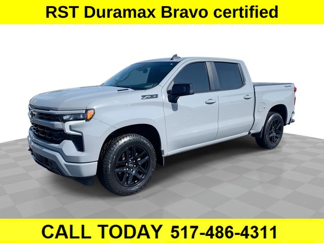 Slate Gray Metallic 2024 Chevrolet Silverado 1500 RST Crew Cab 4WD Pickup Truck Four-Wheel Drive Automatic