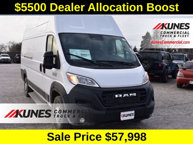 Bright White Clearcoat 2025 RAM ProMaster 3500 Tradesman 159 Super High Roof Extended Cargo Van FWD Van Front-Wheel Drive 9-Speed Automatic