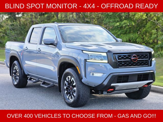 Boulder Gray Pearl 2024 Nissan Frontier PRO-4X Crew Cab 4WD Pickup Truck Four-Wheel Drive 9-Speed Automatic Overdrive