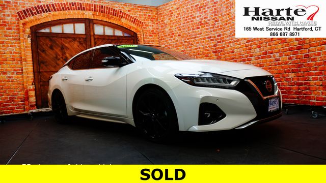 Pearl White 2020 Nissan Maxima SR FWD Sedan Front-Wheel Drive Continuously Variable Transmission