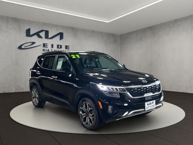Cherry Black 2021 Kia Seltos SUV / Crossover All-Wheel Drive 7-Speed Automatic